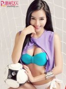 越南女模挺Ｄ奶 上演另类运动写真